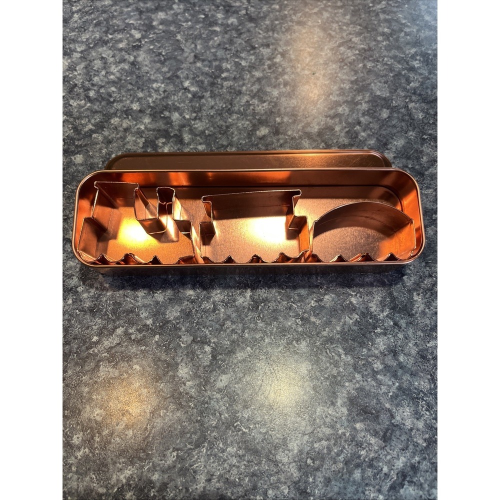 NEW *3 Piece* COPPER PLATED TRAIN Cookie Cutters/Nursery/Kitchen Decor